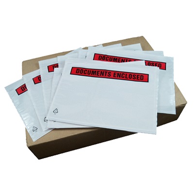 500 x A6 Printed Document Enclosed Wallets 110mm x 158mm